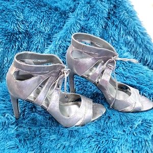 Silver shoes BCBG Generation 4 in heels.
